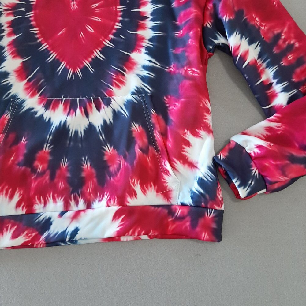 Girl's Tye Dye Heart Theme Hoodie Sweatshirt Size XL #260573 - Picture 3 of 6